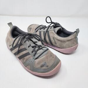 Adidas Gray & Pink Sneakers Size 1 Girls